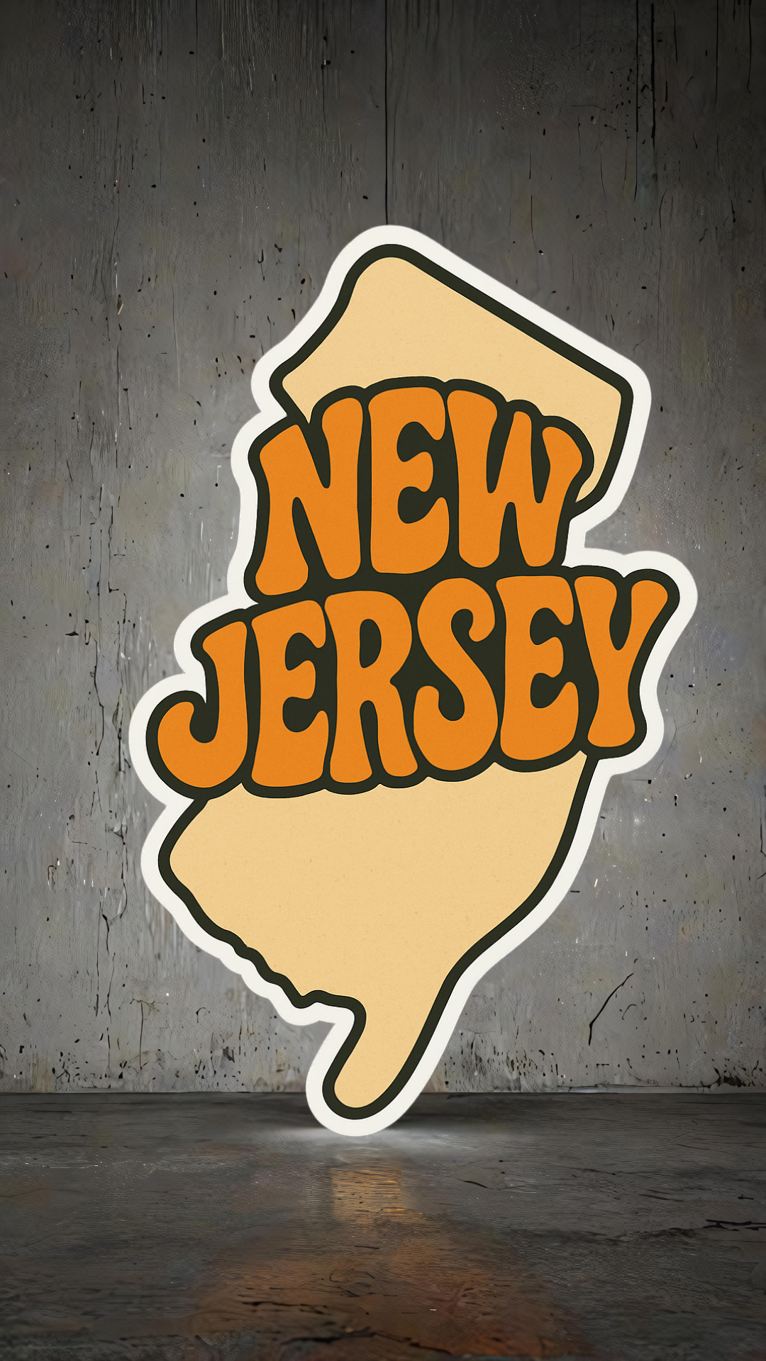 New Jersey bump style Sticker