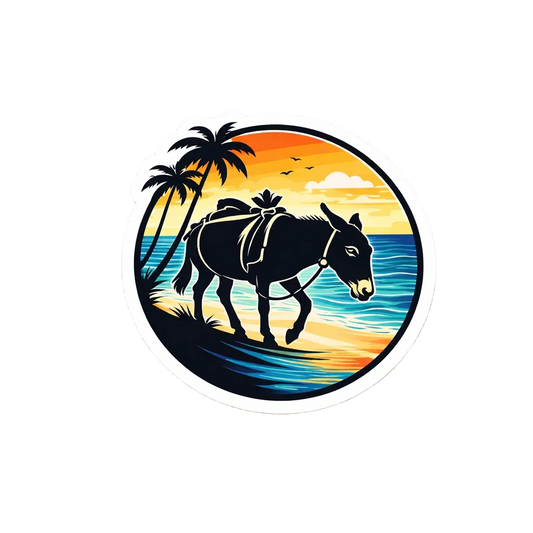 Beach donkey Sticker